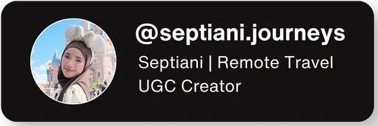 @septiani.journeys — Septiani, Remote Travel UGC creator